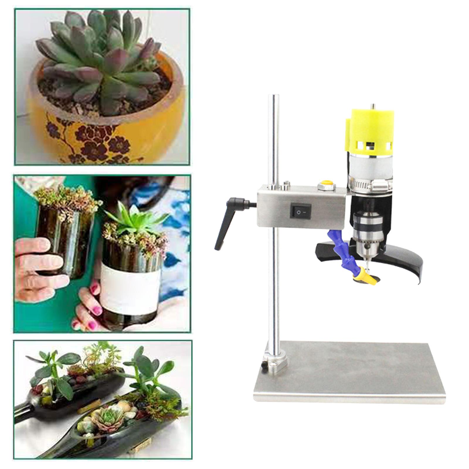 Glass Bottle Cutter Adjustable Stainless Electric Cutter Tool for DIY Oval Glass Bottle Beer Alcohol