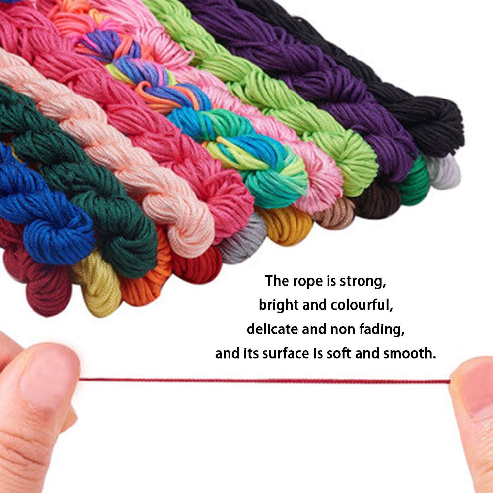 20bundle 1mm Satin Rattail Silk Cord Nylon String Nylon Beading String for Necklace Bracelet Beading Cord