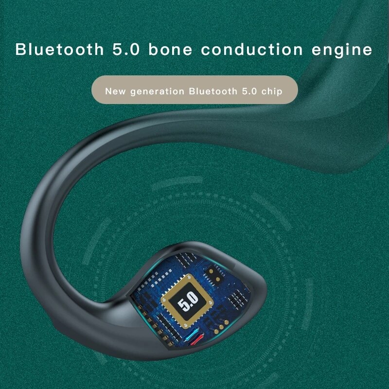 TWS G100 cuffie senza fili Bluetooth conduzione ossea gancio per l'orecchio per Xiaomi Huawei Iphone cuffie sportive impermeabili con microfono