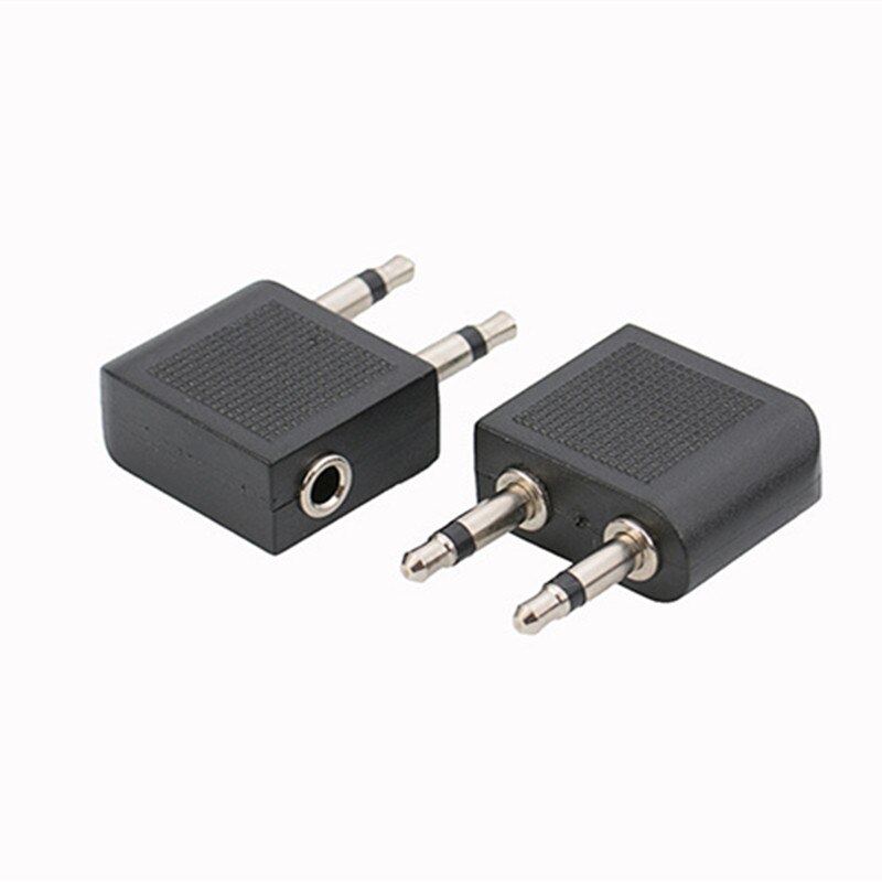 1Pcs Universal 3.5mm Airplane Airline Headphone Earphone Headset Jack Audio Adapter Converter Connector