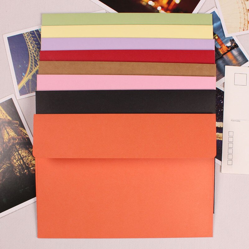 5Pcs Classic Color Western-style Envelope A5 Blank Note Storage Bag Envelope No. 7 Invitation Letter Envelope: random