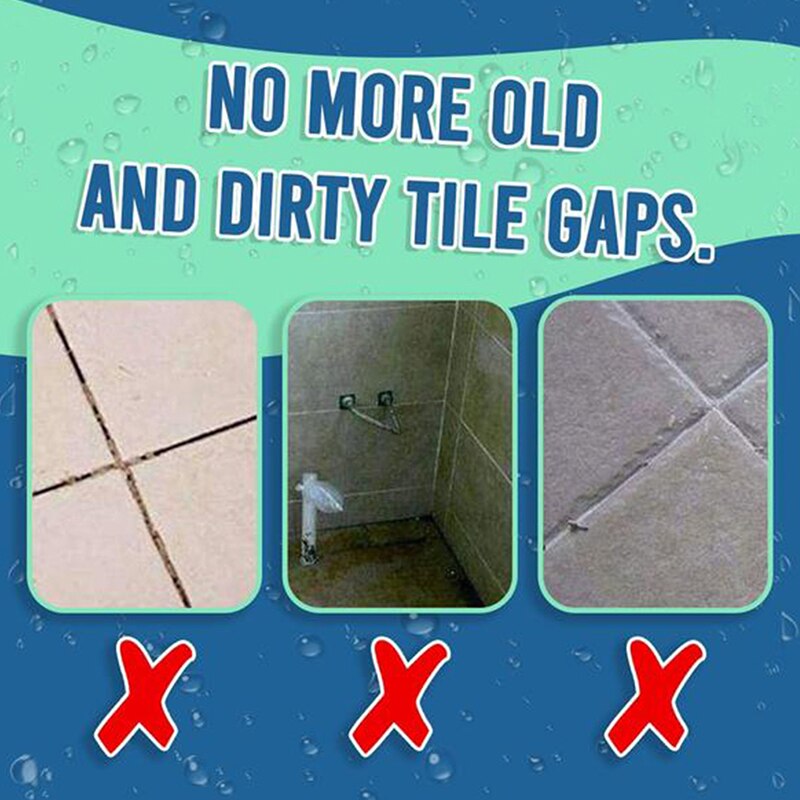Wall Tile Grout Restoring Agent Tile Gap Repair Bathroom Porcelain Filling Grout Waterproof Cleaner with Scraper