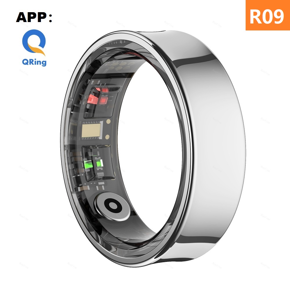 Qring Waterproof Men Women's Ring R09 R06 Smartring Connected Fitness Tracker Blood Pressure Remote Control Christmas