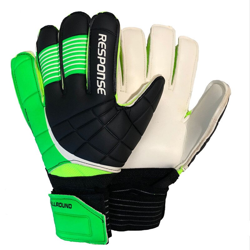 The Goalkeeper Gloves Latex Soccer Football Latex Football Gloves Soccer Ball Gloves: green / size 10