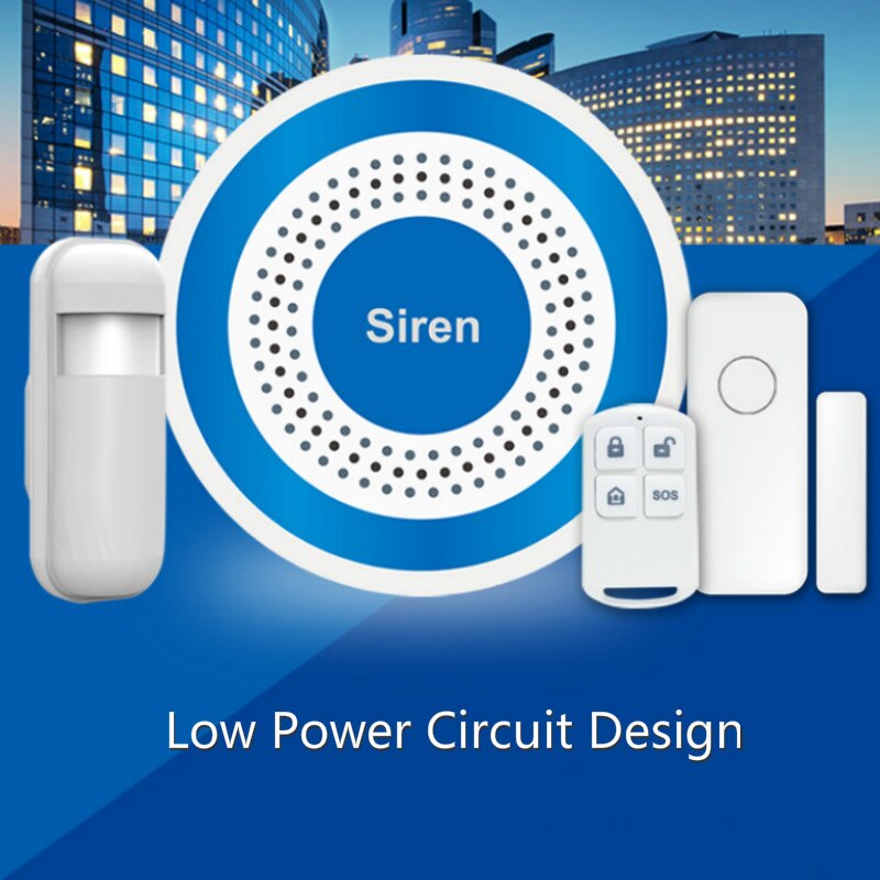 WiFi smoke temperature detector sensor, fire smoke room combination fire alarm, home security system, intelligent fire alarm