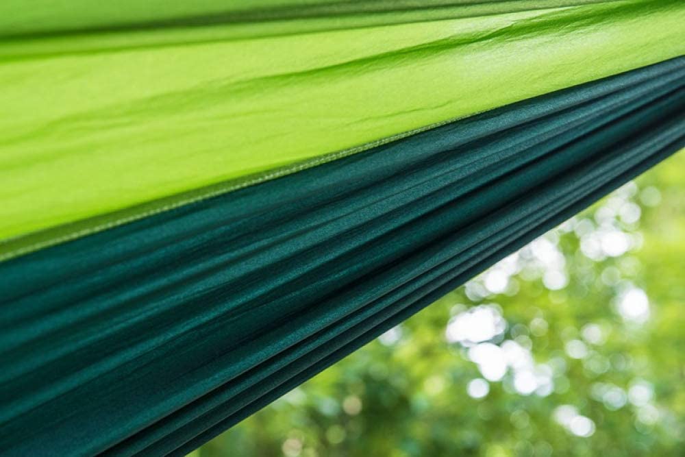Ultra-Lightweight Portable 270 x 140cm Double Camping Hammock in Nylon for Travel, Garden, Beach, Yard, Hiking Green