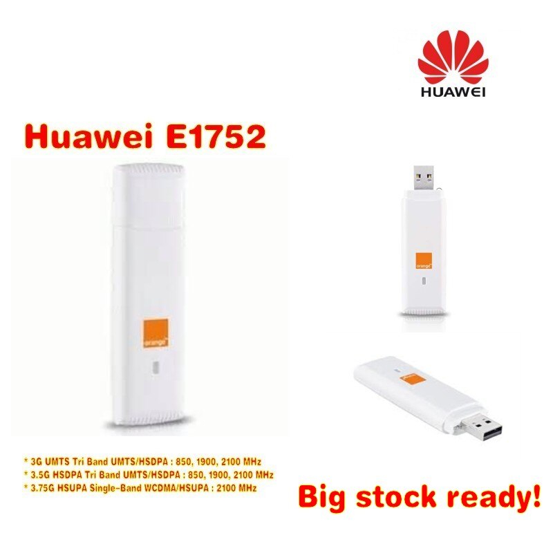 Unlocked Huawei E1752 3g Hsdpa USB Draadloze Modem Dongle 7.2 mbps Netwerkkaart