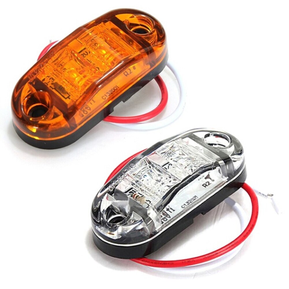 10Pcs LED Amber Side Marker Light Lamp Car Truck Trailer Kit lamp w5w led light bulbs p21w led car car led CSV