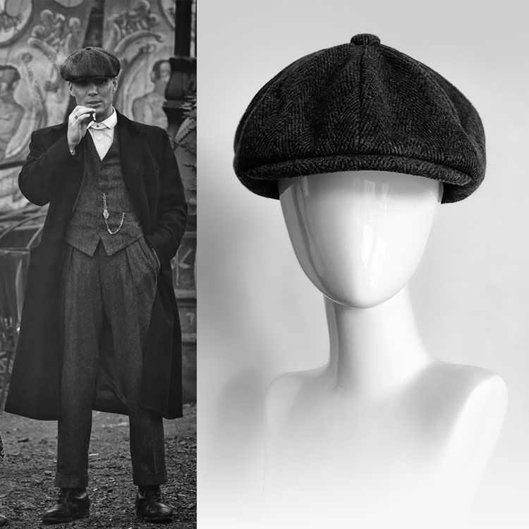 De sombrero maldito gangster octogonal sombrero retro británico vendedor de periódicos sombrero hombre gorra plana para hombre y mujeres pintor sombrero