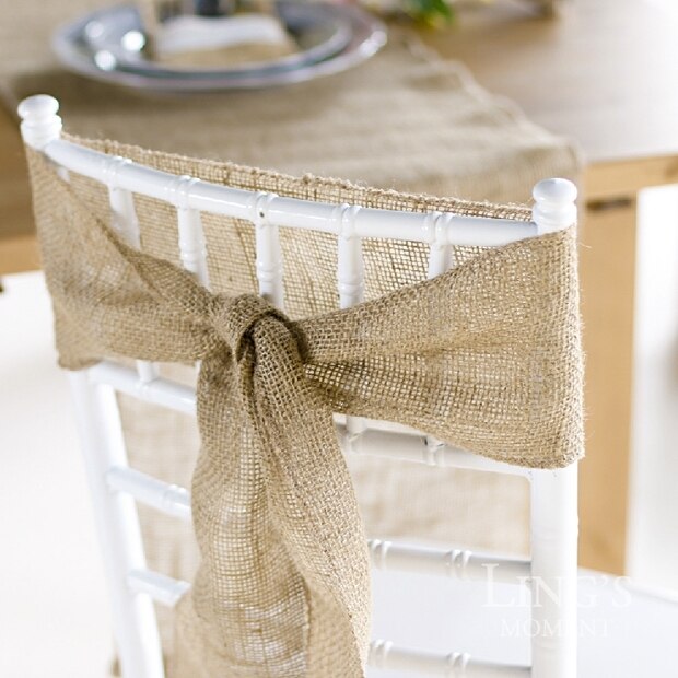 chemin de table mariage 10m Burlap Table Runner Natural Jute Country Outedoor Wedding Party decorations with