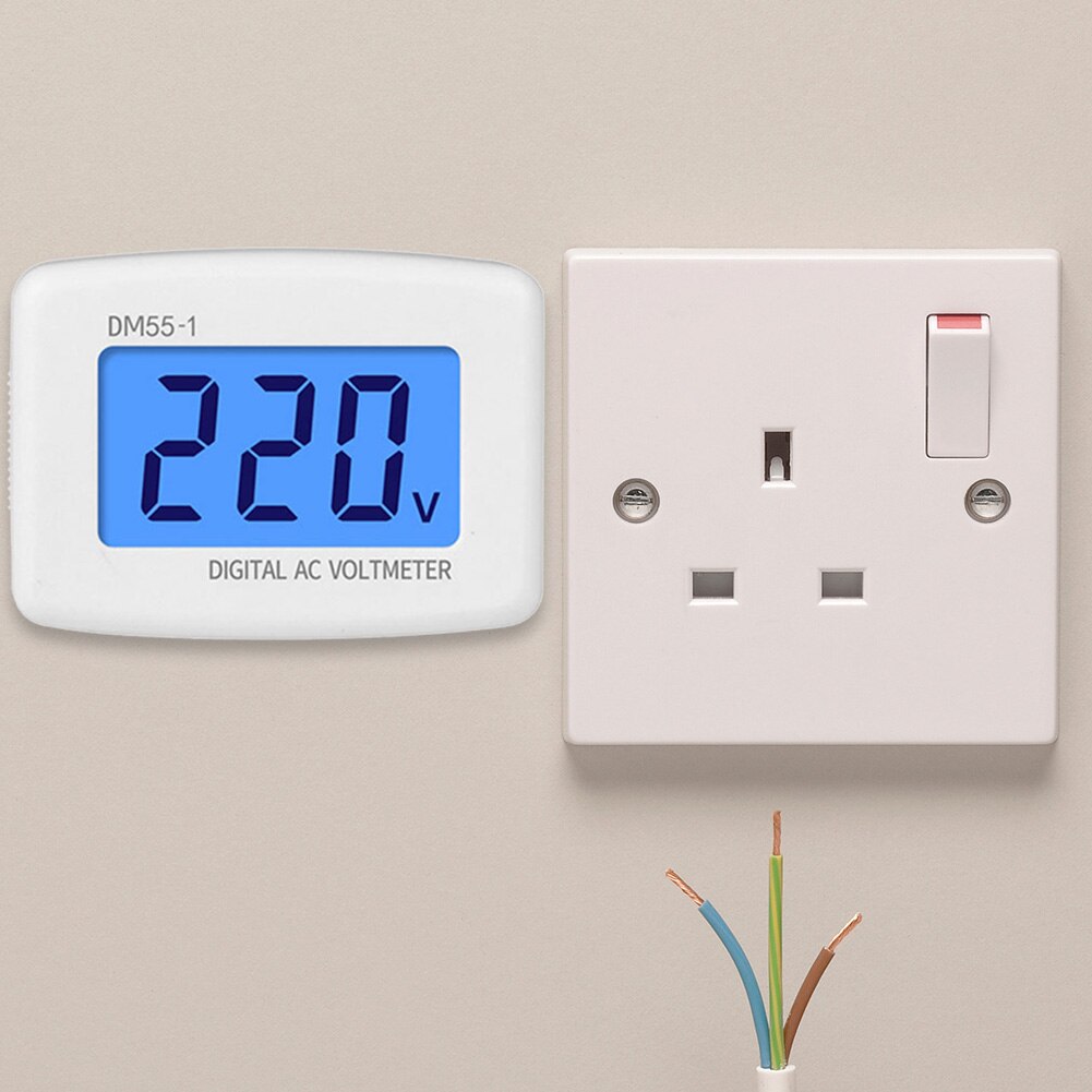 Digitale Voltmeter Eu Us Plug Volt Meter Socket Voltage Tester Lcd Display Voltage Meter 110V 220V Muur Platte voltage Meter