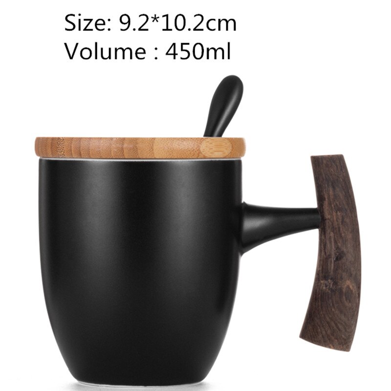 Ceramic coffee mug with lid handle tea making portable cup business office custom kettle: C