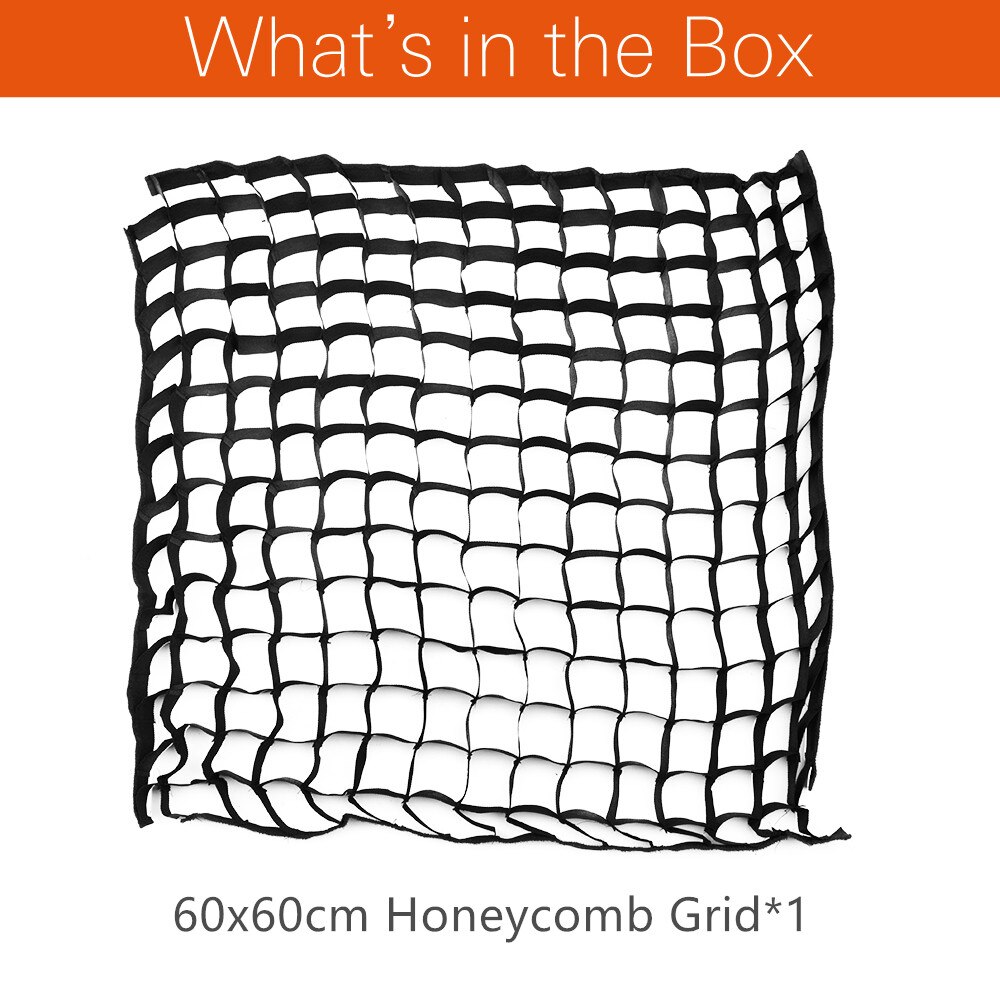 Godox 60*60cm 24*24 " honeycomb gitter firkantet net reseau grid til godox s-type softbox (kun gitter)