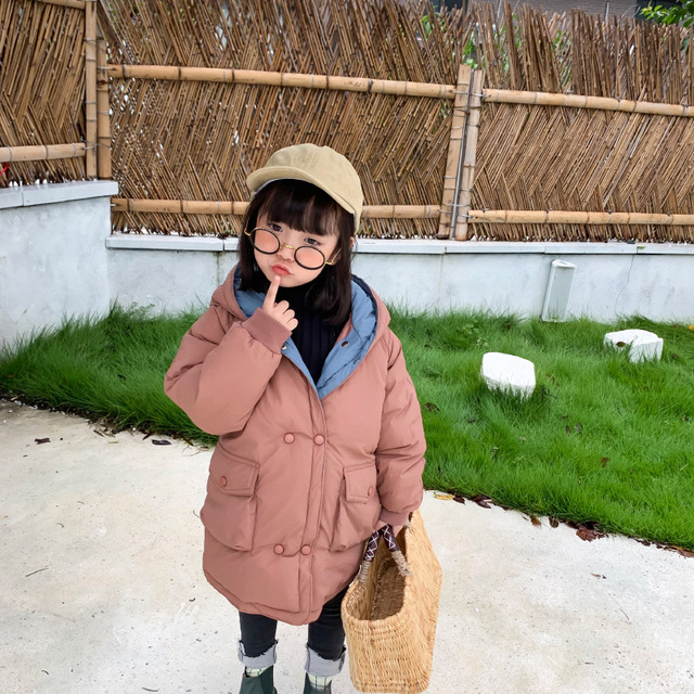 Toddler Girls Coats Winter Thicken Hooded Warm Down Jackets for Girl Kids Clothing Coats 2 3 4 5 6 Years Chilren Snow Wear