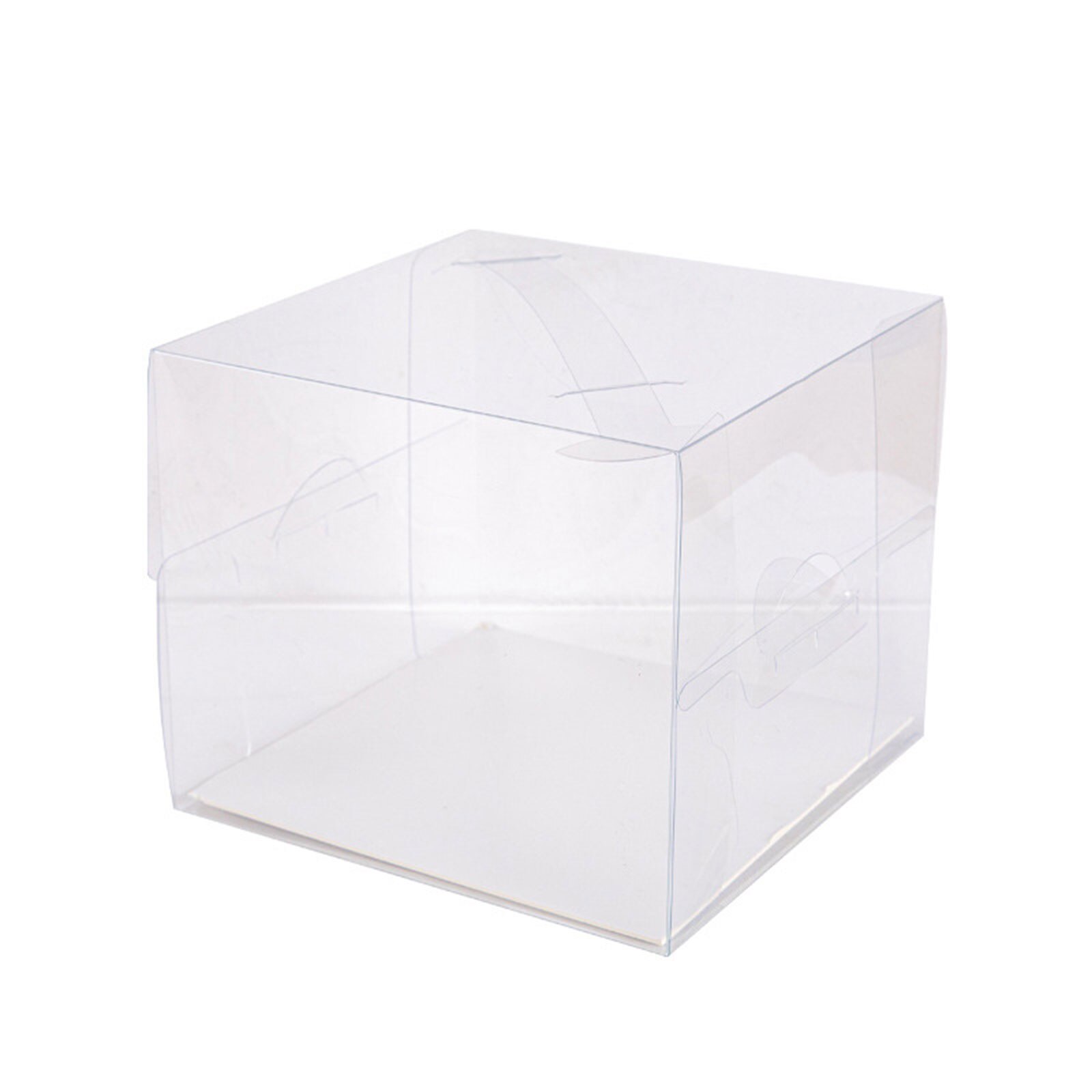 10Pcs Draagbare Clear Taartdoos Handheld Transparante Bakken Gebak Cheese Cake Verpakking Box Voor Verjaardag Bruiloft: 8.5x8.5x8.5 cm