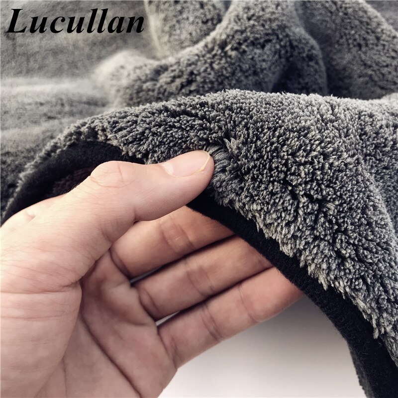 Lucullan 50X50CM 1300GSM Car Drying Cloth Super Thick Car Detailing Microfiber Towel Thick Car Washing Rag