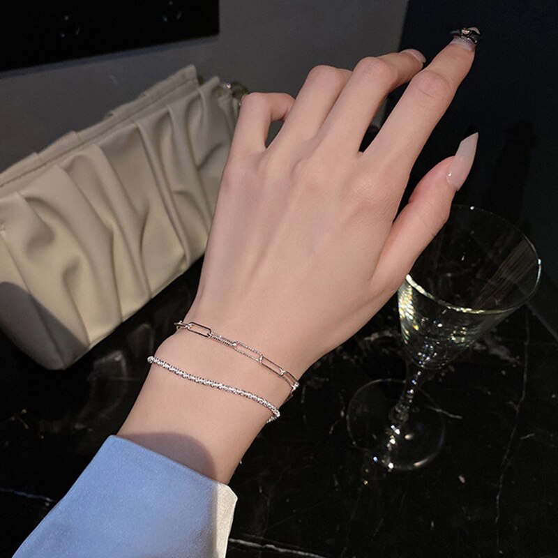 Nowe srebrne kolor musujące Gypsophila regulowana bransoletka typu bransoletka dla kobiet w porządku biżuteria ślub impreza prezent