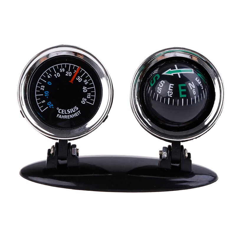 2 In 1 Gids Bal Auto Kompas Thermometer Auto Ornamenten Richting Dashboard Bal
