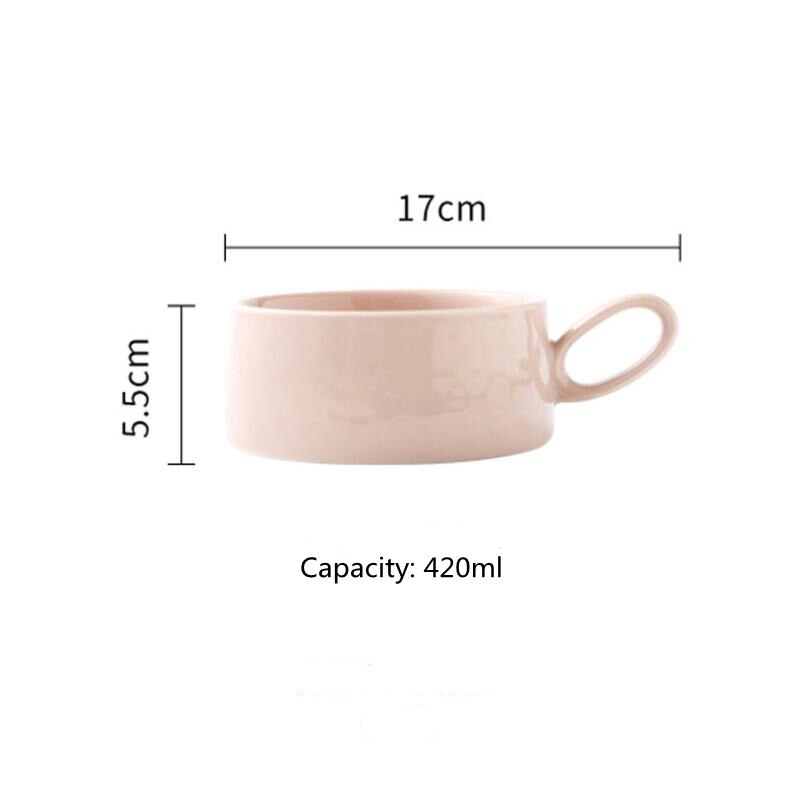 Breakfast Cup and Plate Set Simple Bowl Plate Household Ceramic Tableware Combination: A1