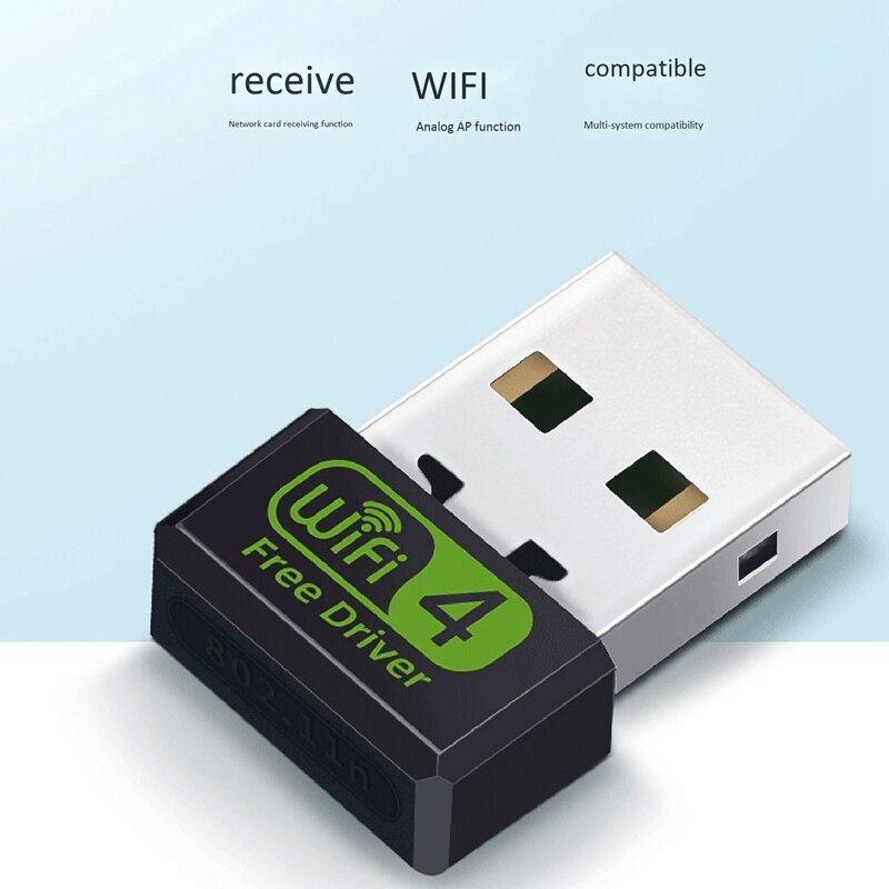 Draadloze Netwerkkaart, 150M 2.4G Drive-Gratis Usb Draadloze Netwerkkaart, Draadloze Wifi Ontvanger