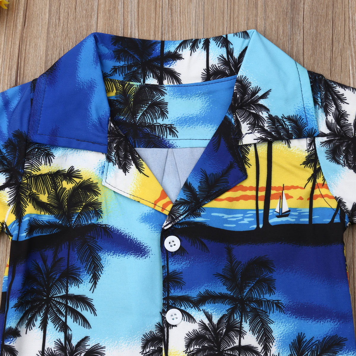 Conjunto de ropa de playa Hawaiana para niños pequeños y Chico Conjunto de camiseta de Lujo + Pantalones cortos 2 piezas ropa de playa para niños de verano 1-6T