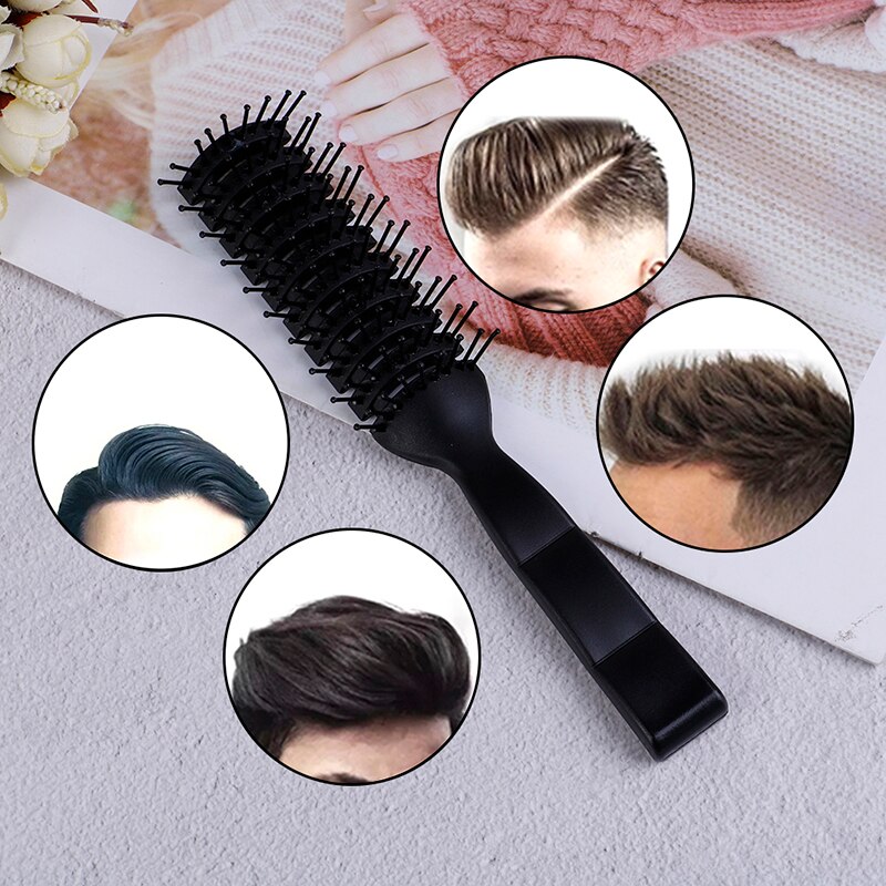 Mannen Professionele Ribben Kam Haarborstel Grote Gebogen Kam Natte Plastic Nylon Massage Haarverzorging Styling Kammen Haar Accessoires