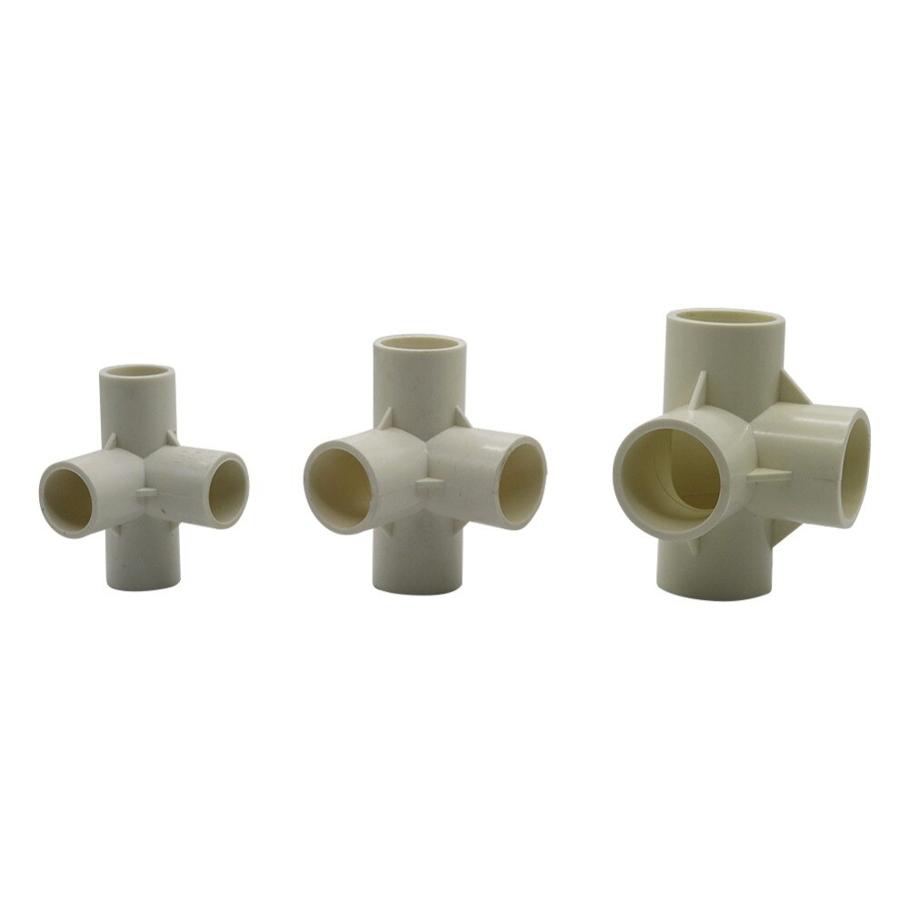 4-Way Joint 20mm 25mm 32mm Agriculture Garden Irrigation Watering Tube Adapter Pipe Fittings PVC Connectors 20 Pcs