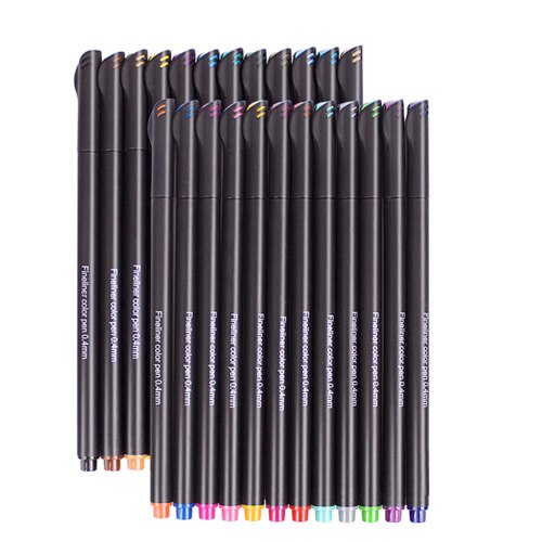 Journal planner penne 36 farvede fine punkt markører fine tip tegning penne porøs fineliner pen til journaling skrivekunst kontor: 24 farver
