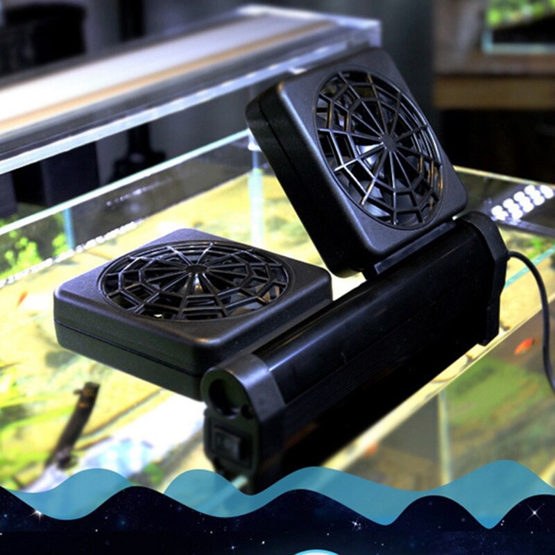 UNS Stecker Fans Aquarium Kühler Einstellbare Wind Lüfter Wasserkühler Kalten Wind Hersteller für Fisch Panzer Temperatur