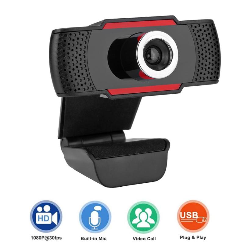 Caméra Webcam Full HD 1080p avec Microphone intégré caméra Web à mise au point automatique rotative pour ordinateur portable