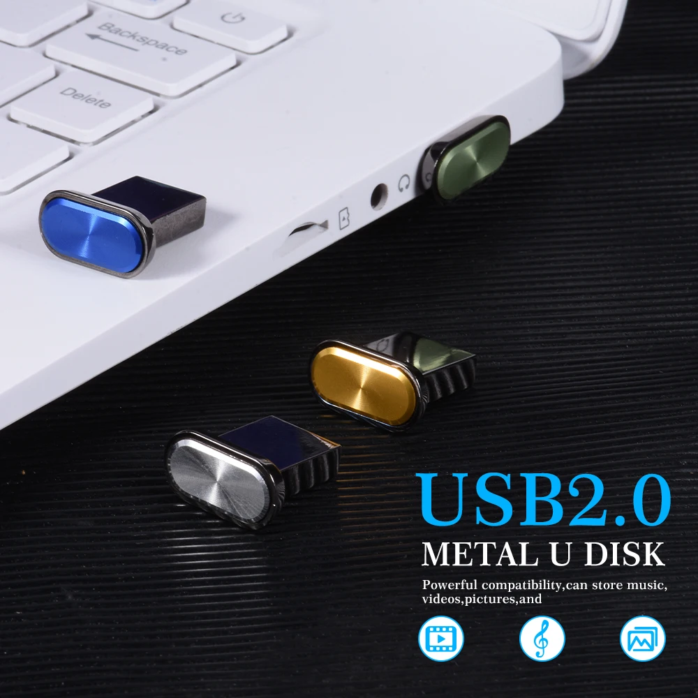JASTER Super Mini USB Flash Drive 128GB Gratis TYPE-C Adapters Pen Drive 64GB 100% Echte Capaciteit Memory Stick 32GB Relatiegeschenk