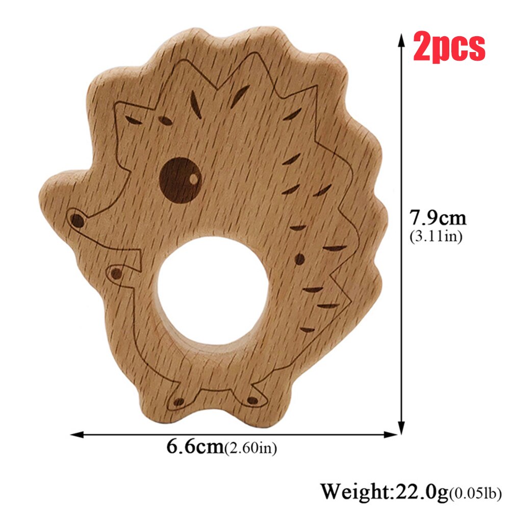 2 Pcs/1 Pc Diy Baby Gym Speelgoed Hout Ketting Hanger Food Grade Houten Bijtring Speelgoed Schildpad Koala Walvis schildpad Houten Kinderziektes Speelgoed