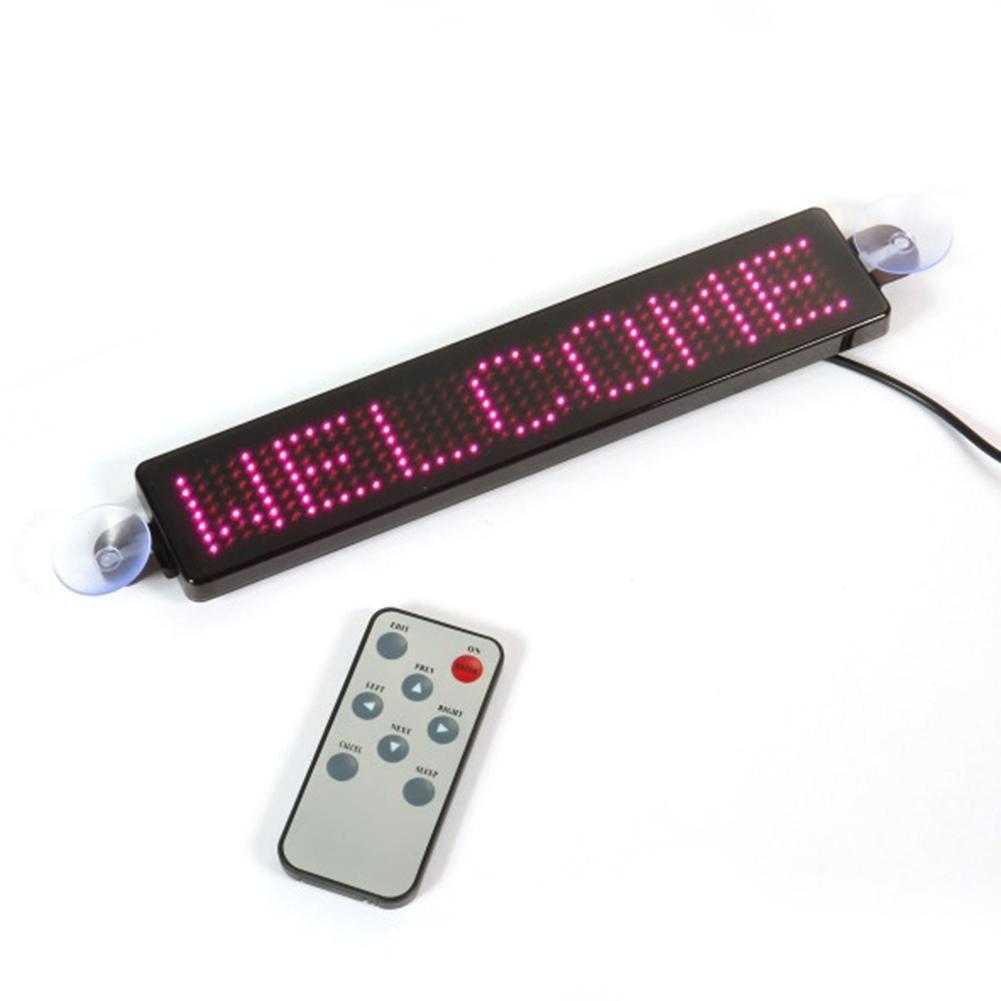 12V Auto Led Programmeerbare Teken Bewegende Scrolling Bericht Display Board Scherm 23Cm X 5Cm X 1Cm