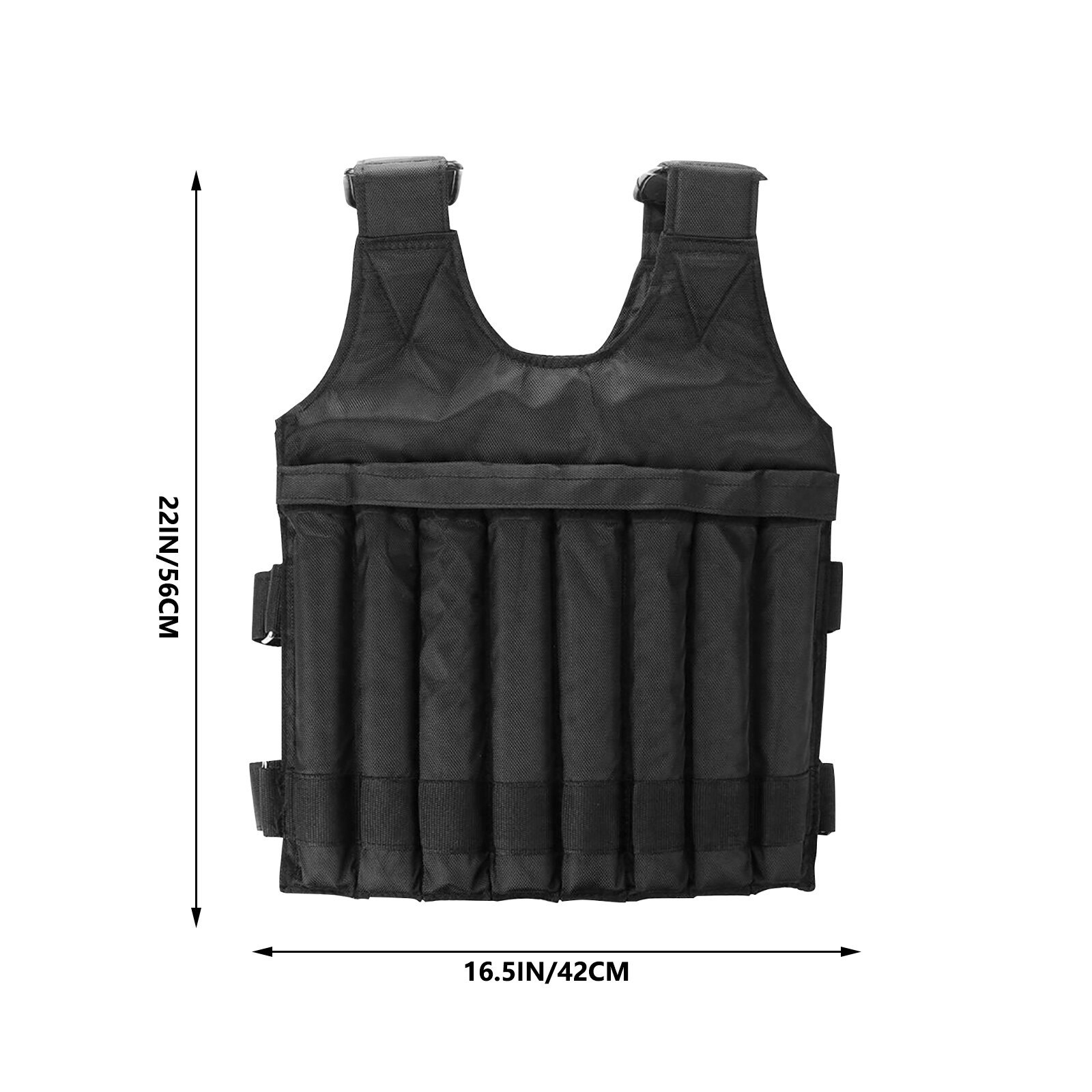 50kg 110LB Loading Weighted Vest Adjustable Exercise Training Fitness Jacket Gym Workout Boxing Vest Fitness Waistcoat