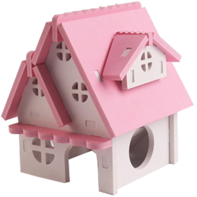 Leuke Houten Hamster Hideout Creatieve Hamster Villa Kleine Huisdier Hideout Hamster Huis Dier Slapen Kooien Accessoires: 3