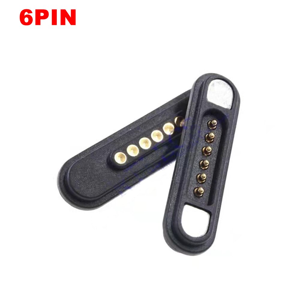 1sets 3A Magnetic Pogo Pin Connector 2 3 4 5 6 Positions Pitch 2.2 MM Spring Loaded Pogopin Male Female waterproof Contact Strip