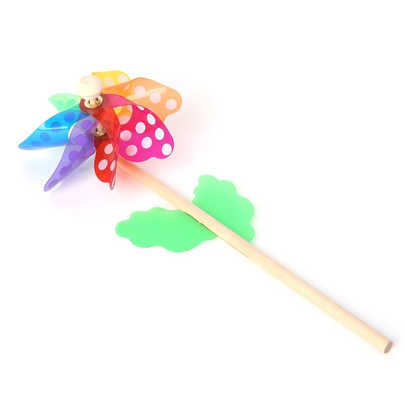 Windmühle Spielzeug freundlicher freundlicher Garten Dekoration 7 Blätter Bunte Freien Spinner