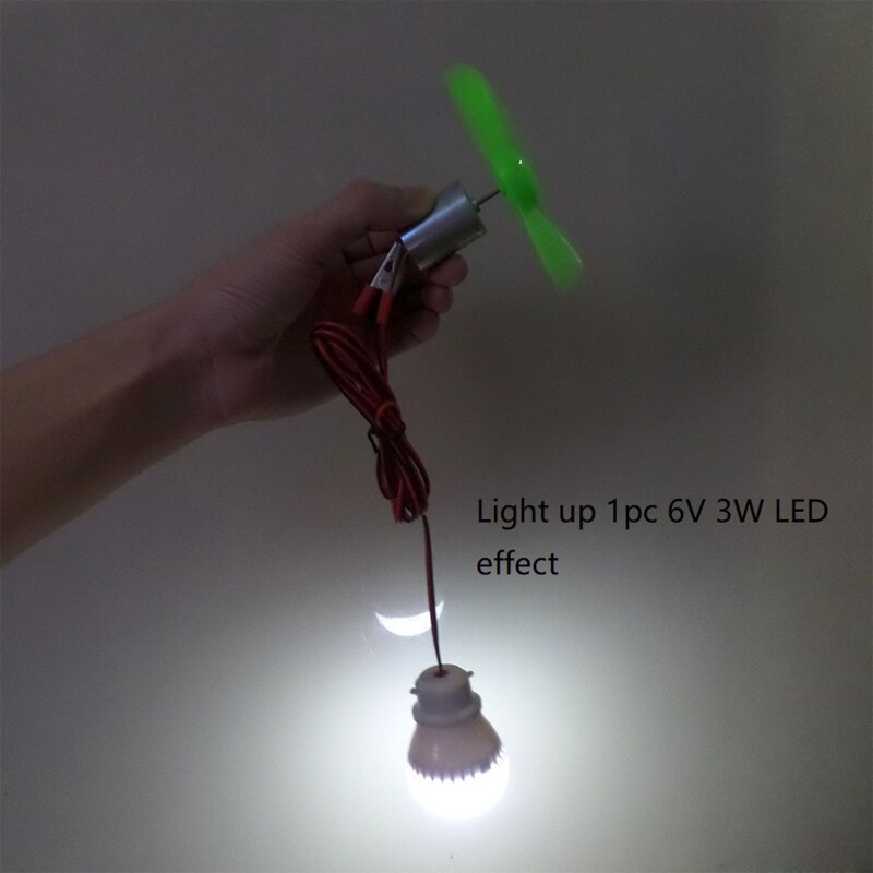 90mm/3.54inch DIY Micro Wind Generator Wind Turbines Motor Model Kits with Fan Blades Wind Power Teaching Tool
