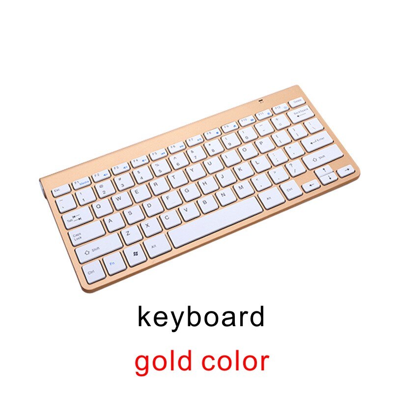HXB Keyboard Mouse Wireless Keyboard and Mouse Combo MINI Ultra Slim Ergonomic Mouse Keyboard For Macbook Laptop PC Notebook MI: keyboard gold