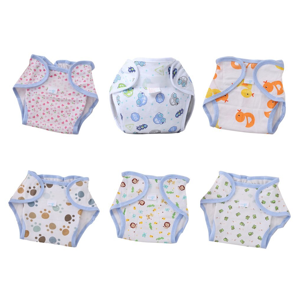 Reusable Nappie Cloth Full Cotton Newborn Baby Natural Diapers Comfortable 6 Layers Washable Baby Care Training Pants Supplies