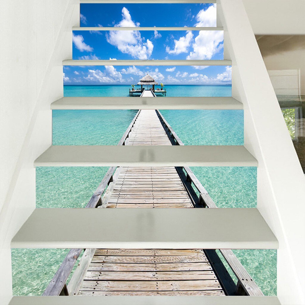 Personality Staircase Steps Stickers Riser Floor Sticker for Bedroom Living Room Decor DIY Wall Stairs Decal