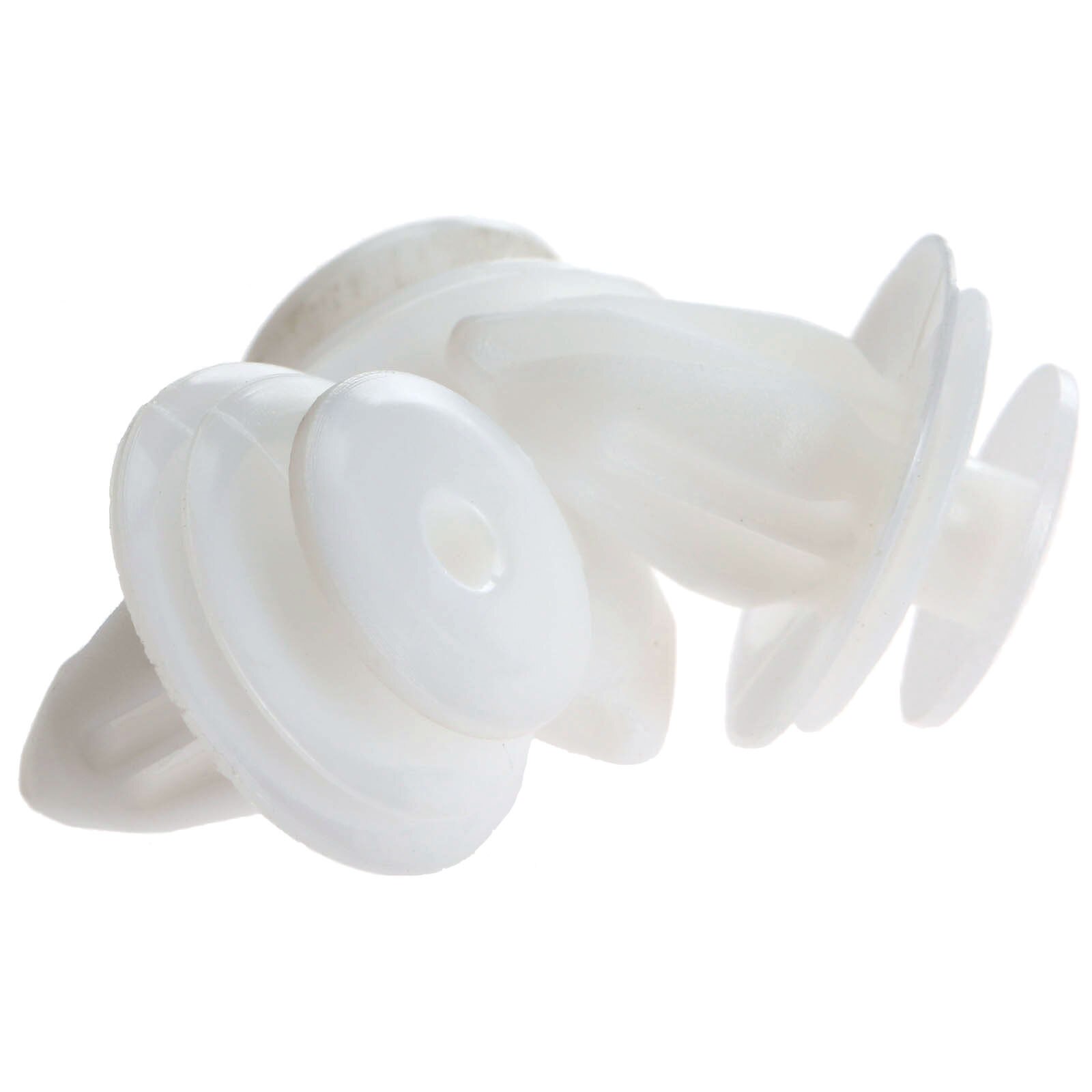 50Pcs White Plastic Auto Retainer Clips 9mm Hole Car Bumper Fender Door Trim Panel Rivets Fastener