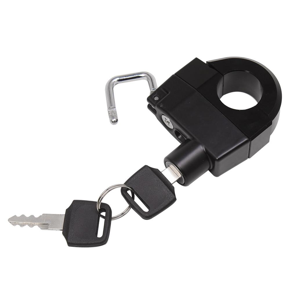 Motorcycle Universal 22mm Helmet Lock Handlebars With 2 Keys Helmet Security Lock Padlock For Motorcycle With 22mm Handlebar: Default Title