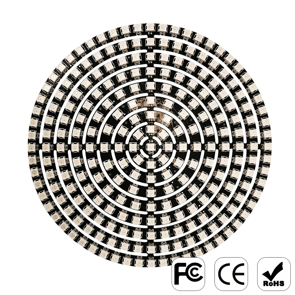 DC5V WS2812B RGB Led Ring Individually Addressable 3Pin WS2812 Round Module 5050 Built-in Pixel 1 8 16 24 35 45 60 88 93 148 241
