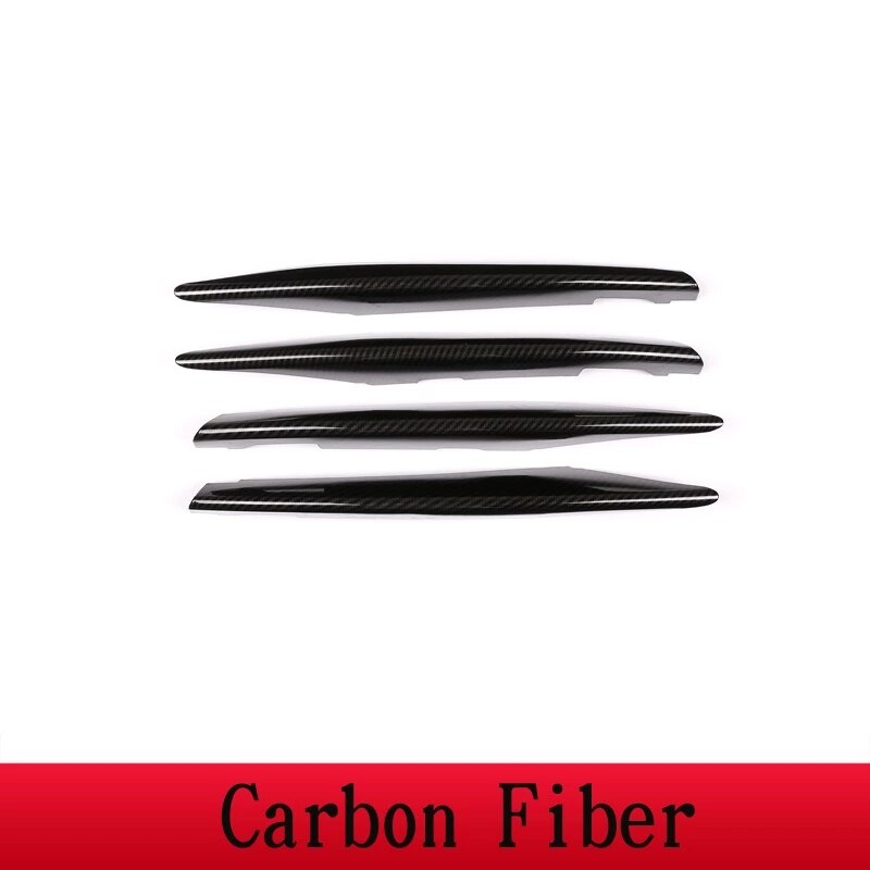 4 x abs chromen auto koplamp decoratiestrips voor mercedes-benz a-klasse  a180 a200 w177 accessoires: Koolstofvezel