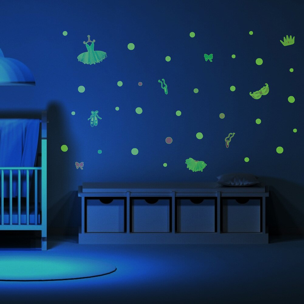 3 st/set självlysande stjärnhimmel väggdekal fluorescerande glöd i mörkret självlysande på väggdekaler för barnrum vardagsrum dekal: N