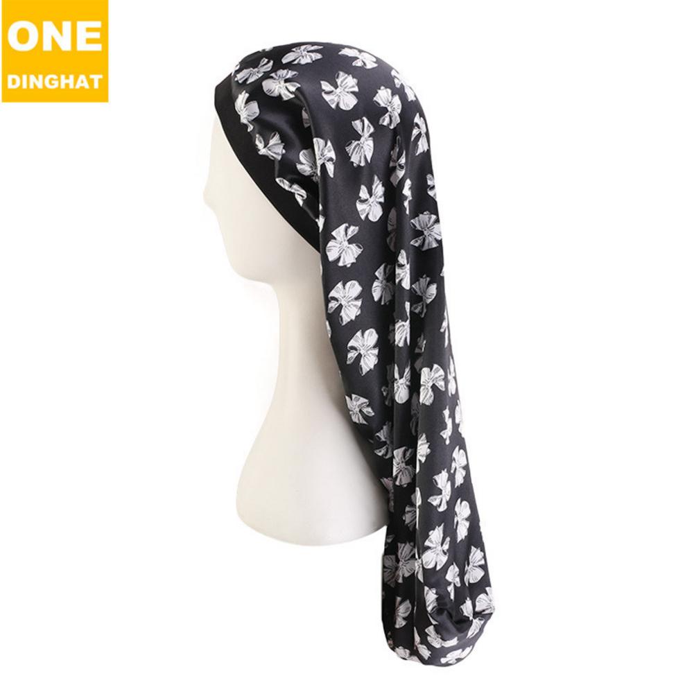 Long Hair Bonnet Sleep Cap Sleep Hats Wrap Night Cap Hair Care Bonnet Nightcap For Women Men Unisex Cap Bonne Hair Loose Cap: butterfly