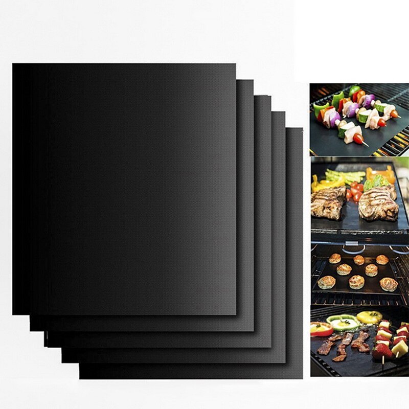 Esterilla antiadherente reutilizable para barbacoa, alfombrilla para hornear, hoja portátil de pícnic al aire libre, utensilio para cocinar, barbacoa, horno, accesorios para barbacoa, esterillas