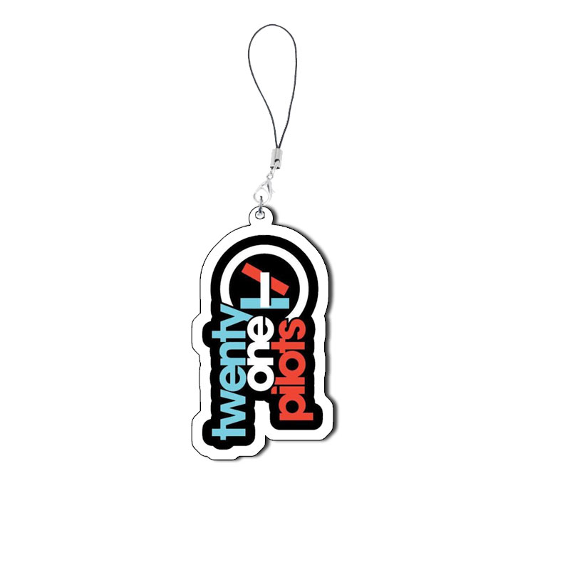 Twenty One Pilots Keychain Mobile Phone Chain Acrylic Twenty One Pilots Key Ring Pendant Accessories Jewelry Fans ﻿: Blue