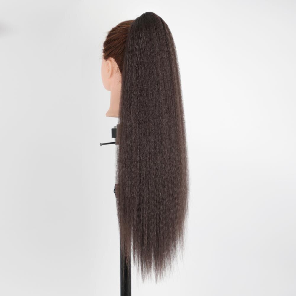 Aisibeauty pitkä afro kinky kihara poninhäntä hiustenpidennys 22 tuumaa synteettinen kiristettävä maissihiuspala naisille musta luonnollinen: Pt619-4